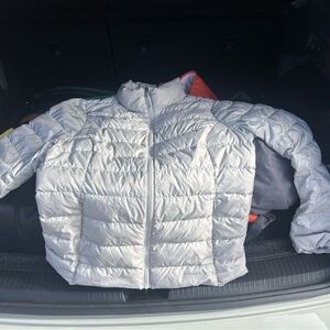 Eddie Bauer Women's Silver Puffer Jacket